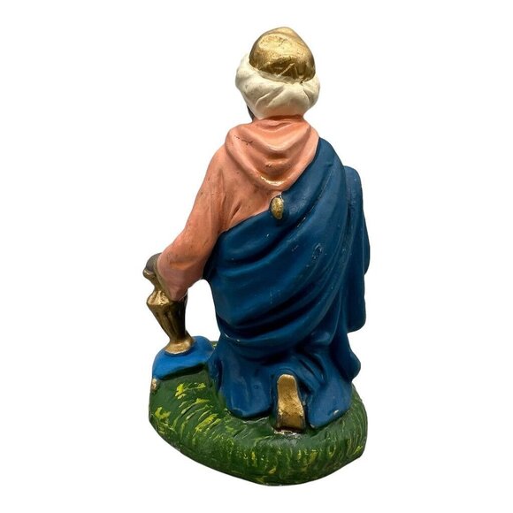 Vtg Fontanini Nativity Figurine Wiseman Black Paper Mache Christmas 7.5” Scale - Picture 3 of 9